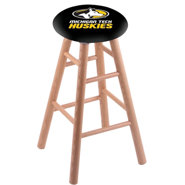 Holland Bar Stool Co Oak Bar Stool, Natural Finish, Michigan Tech Seat RC30OSNat Zoro
